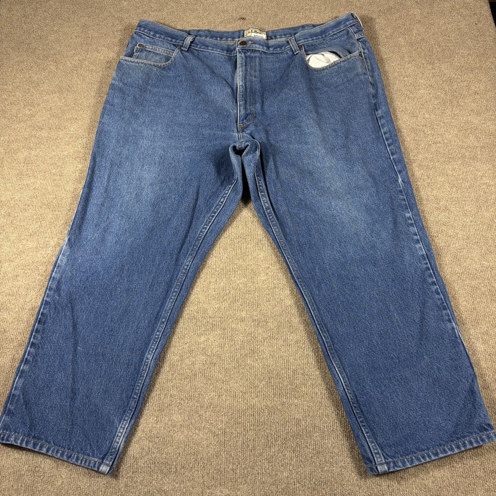L.L.Bean Classic Fit Jeans Mens 44x29 Blue 100% Cotton Straight Leg Denim